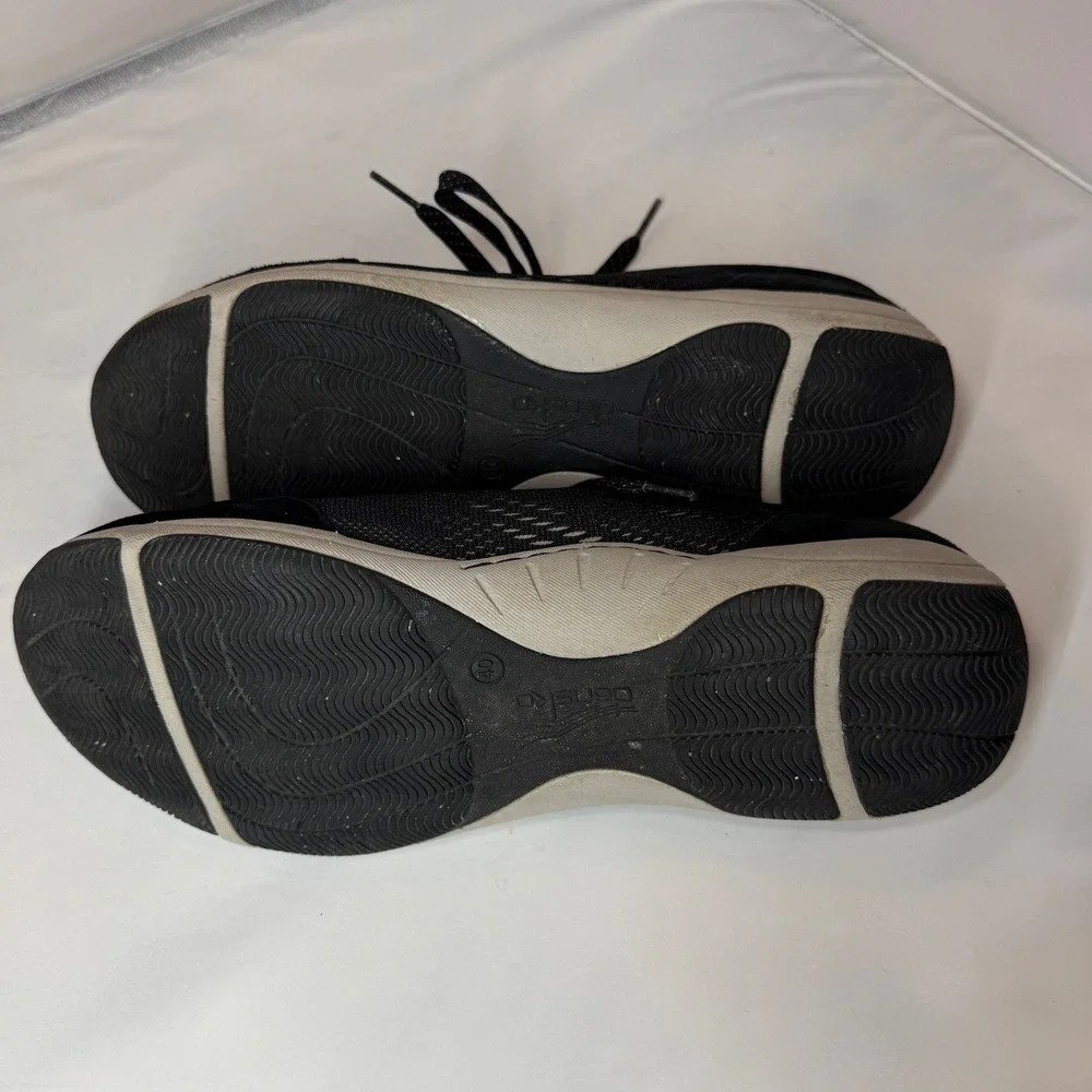 Dansko Elise Black Mesh Suede Lace Up Walking Sneakers Womens 40 US 9.5-10
